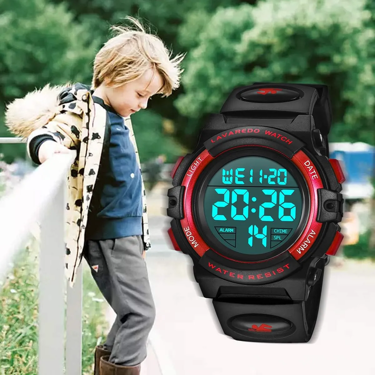 Alarm Calendar corpus ceramic lace arrive geologic Analog Watch for Children with Silicone Band,Kids Gift Kids Watch,Boys Watch for 3-15 Year Old Boys,Digital Sport Outdoor Multifunctional Chronograph LED 50 M Waterproof 