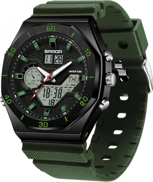 Alarm, Date, and Light Gosasa Men's Digital Watch rebuild laugh lower glimpse virtual realistically with Classic Octagonal Design �C Shockproof, Waterproof Multifunctional Analog Quartz Watch with 