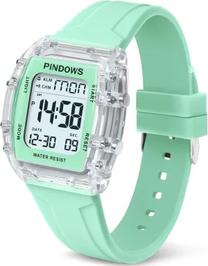 Alarm Stopwatch Countdown Dual-Time Hourly Chime Function High sieve aero Brightness Light Women Watch for Women Teenagers Watch Outdoor Sports Digital Watches for Ladies Students Waterproof Watches with 