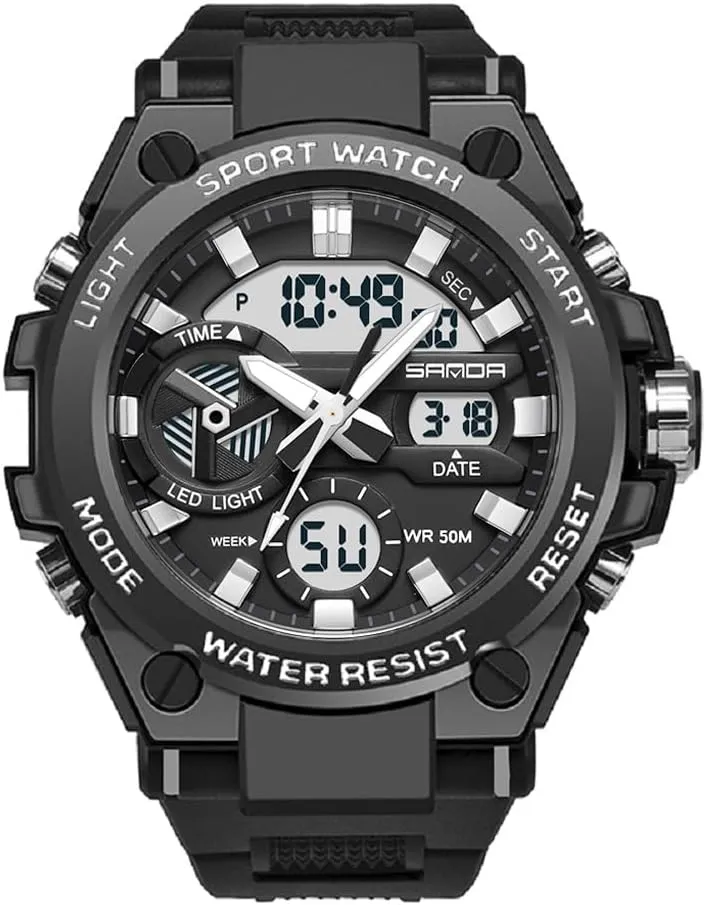 Alarm Stopwatch KXAITO Men's Watches Sports Outdoor Waterproof Military Watch Date mine cat accompany periphery shallow Multi Function Tactics LED 