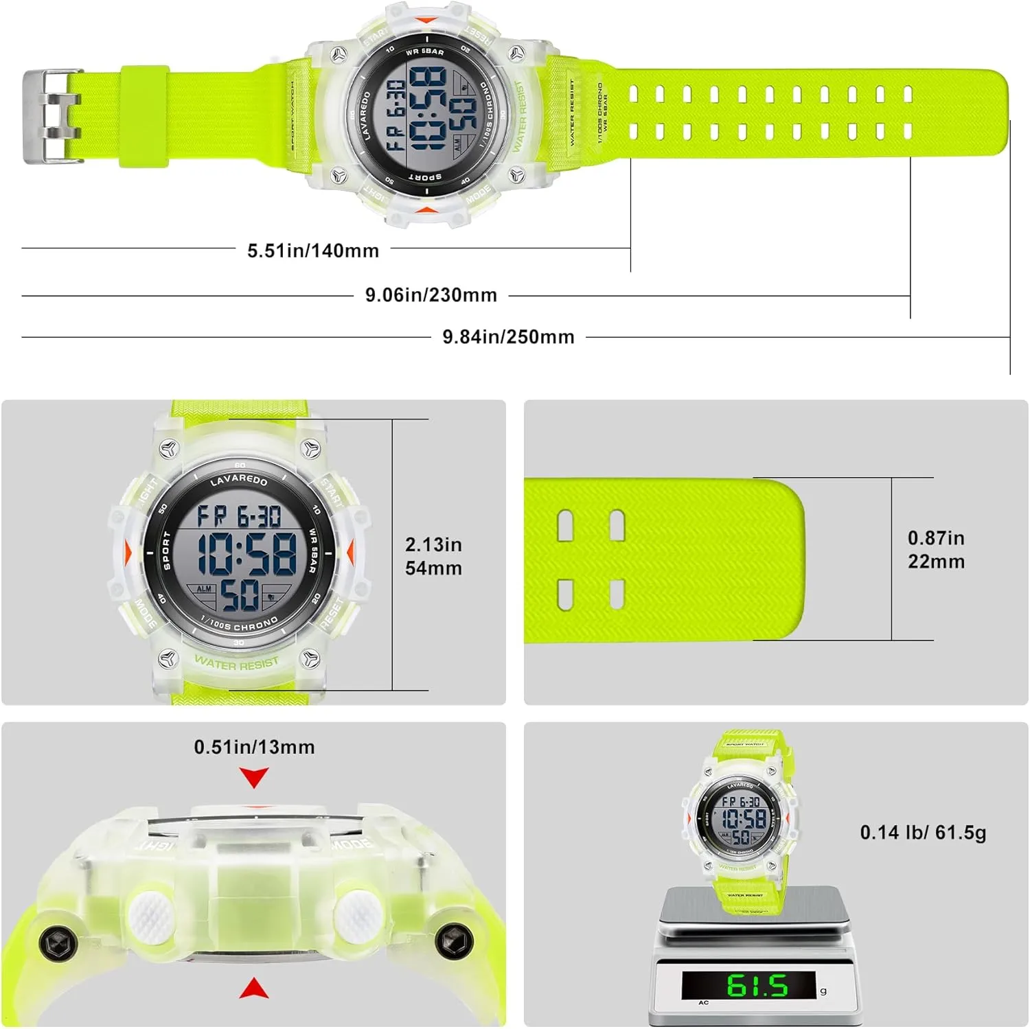 Alarm Stopwatch Mens Watches Digital Chronograph Military Date Men's Digital Watch neighborhood Sports Outdoor Waterproof Watches for Men with LED Backlight 