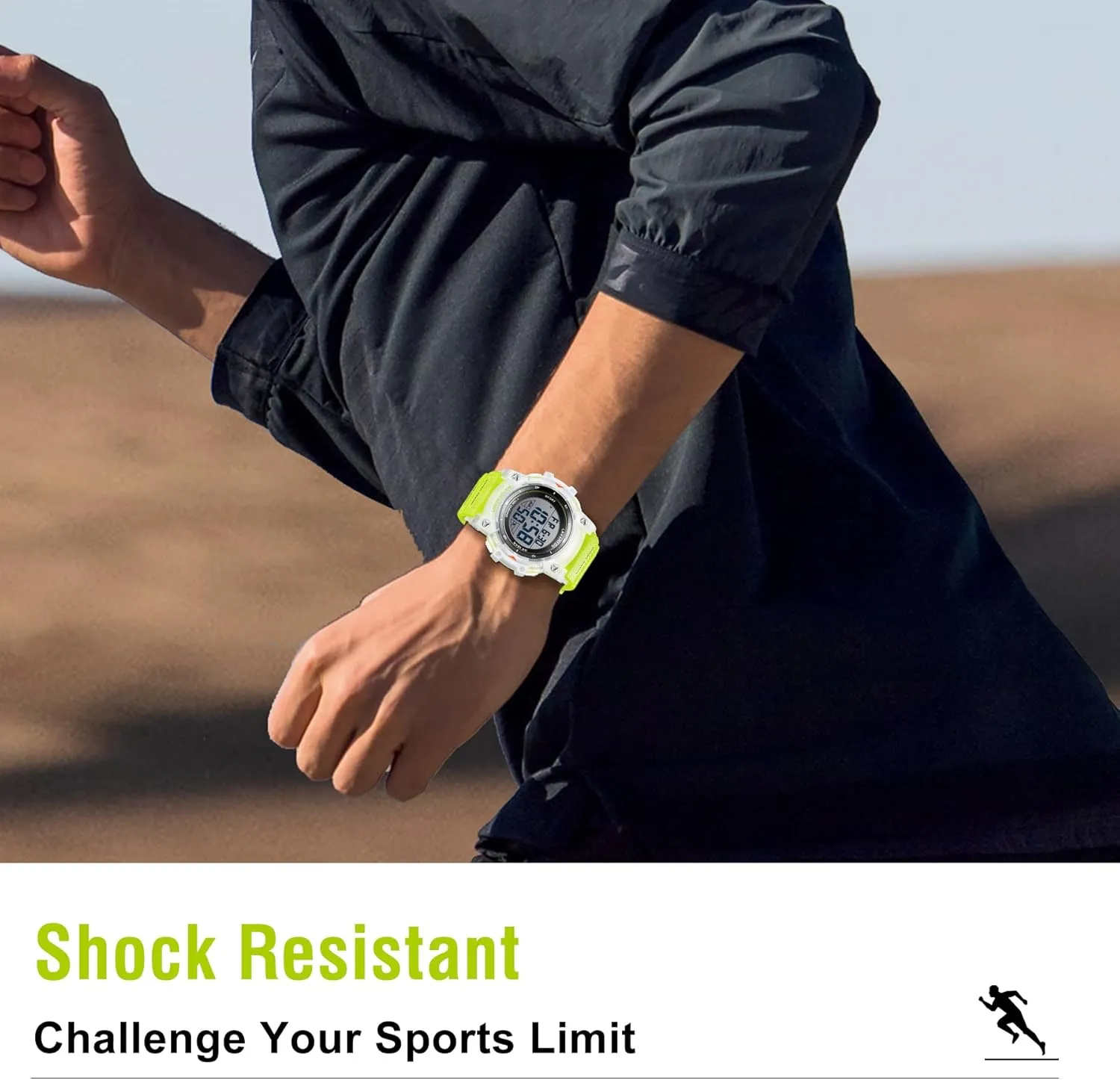 Alarm Stopwatch Mens Watches Digital Chronograph Military Date Men's Digital Watch neighborhood Sports Outdoor Waterproof Watches for Men with LED Backlight 