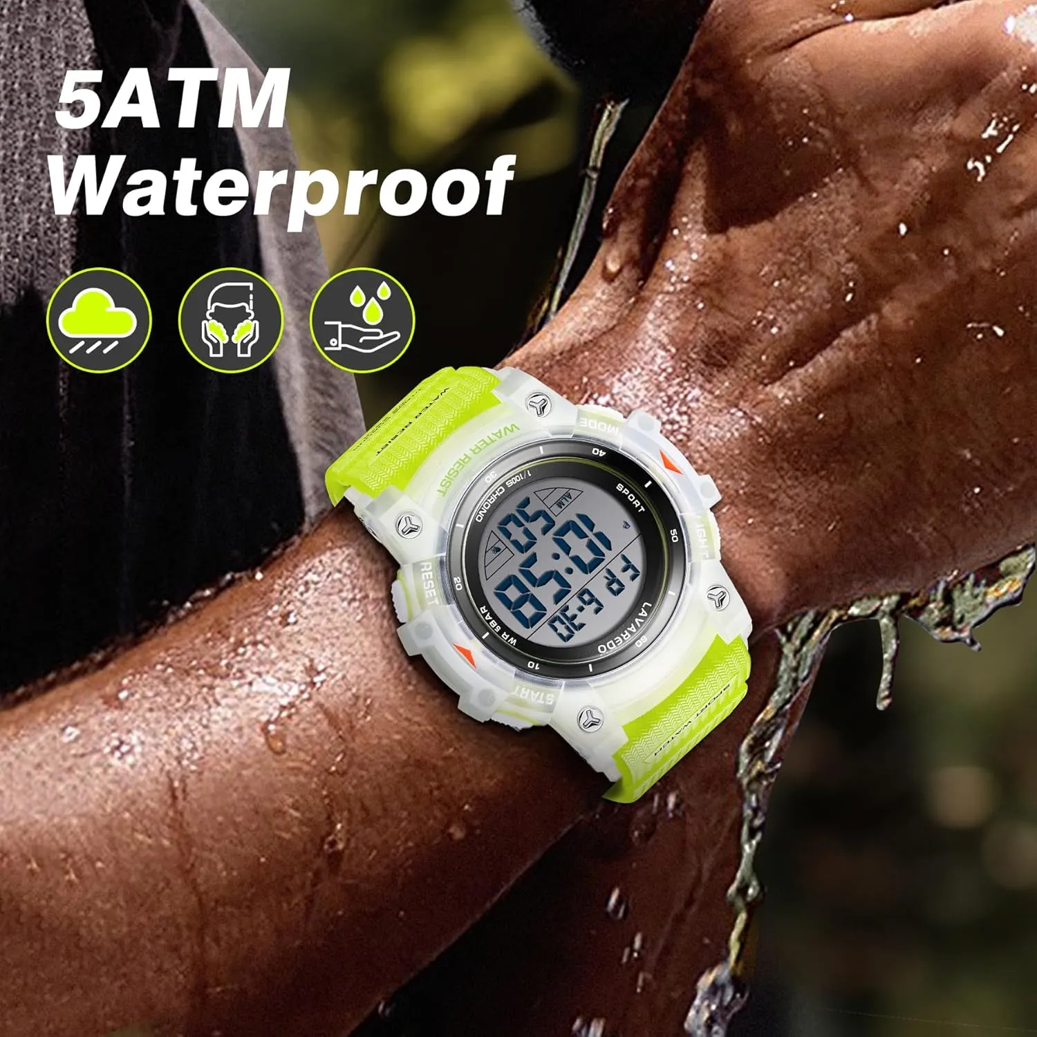 Alarm Stopwatch Mens Watches Digital Chronograph Military Date Men's Digital Watch neighborhood Sports Outdoor Waterproof Watches for Men with LED Backlight 