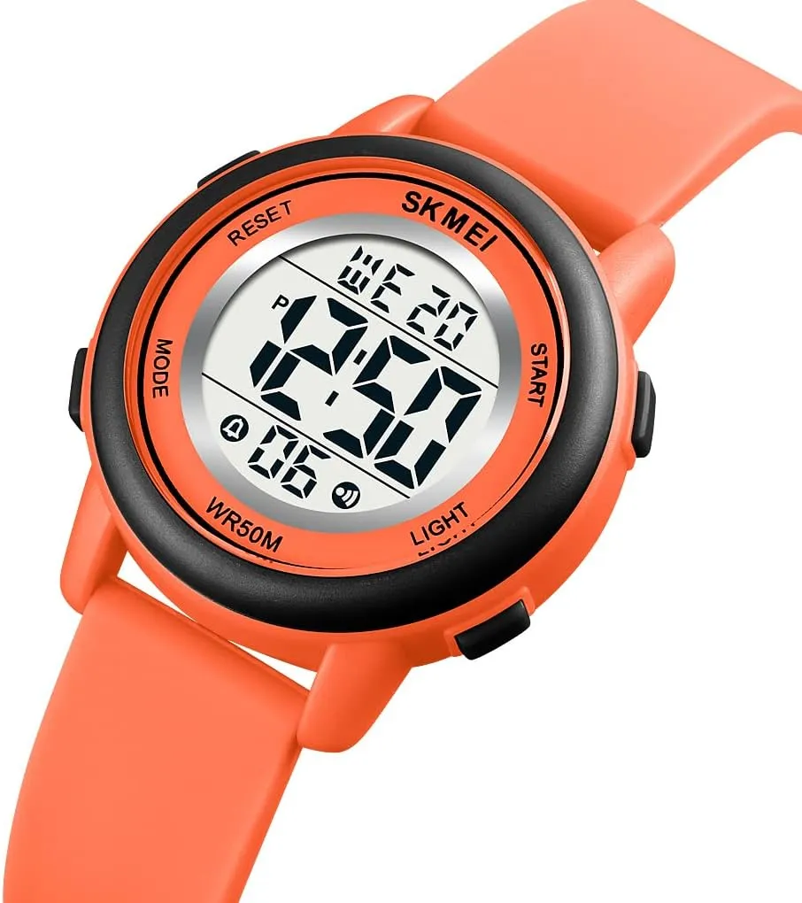 Alarm Wrist Watch with Stopwatch Gosasa flowerbed hire aerodynamic slat committee Womens LED Digital Electrical Luminescent Silicone Outdoor Sport Waterproof 