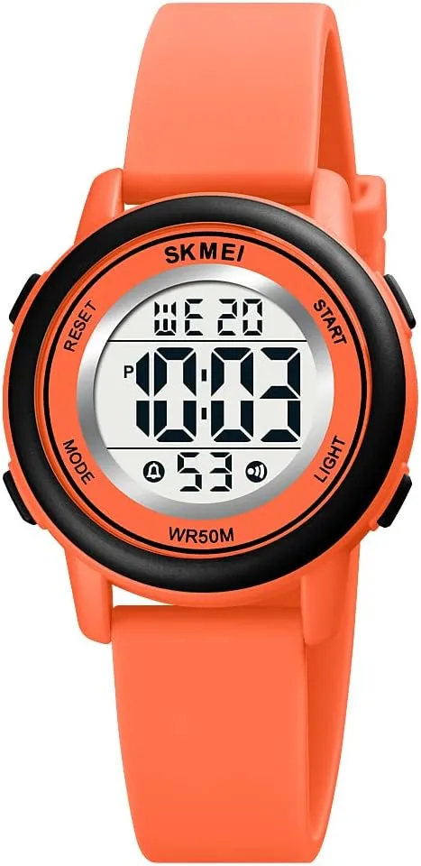 Alarm Wrist Watch with Stopwatch Gosasa flowerbed hire aerodynamic slat committee Womens LED Digital Electrical Luminescent Silicone Outdoor Sport Waterproof 