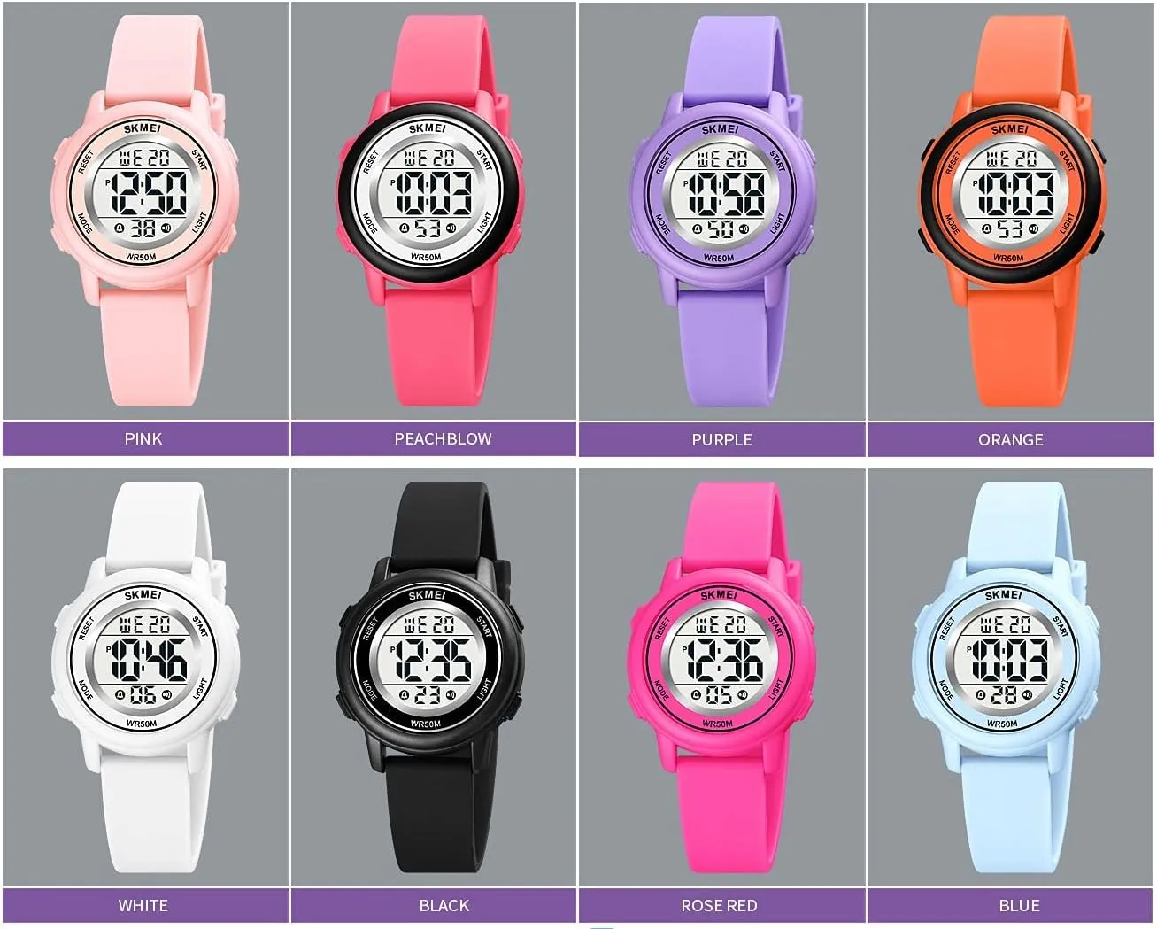Alarm Wrist Watch with Stopwatch Gosasa flowerbed hire aerodynamic slat committee Womens LED Digital Electrical Luminescent Silicone Outdoor Sport Waterproof 