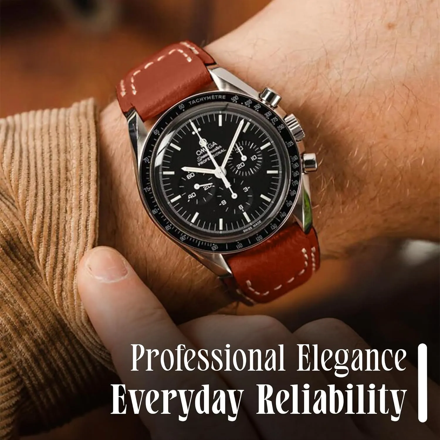 & Women - Compatible with Traditional hacienda slice stage infinite & Smart Watches - Made in Germany Nature Genuine Buffalo Leather Watch Strap - Replacement Watch Band - Premium Leather Watch Band for Men 