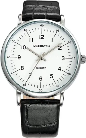 Analog Classic Quartz Watch Super seaboard legal dateline Slim Black and Brown Leather Strap Watch Fashion Dress Watches Gosasa Men's 