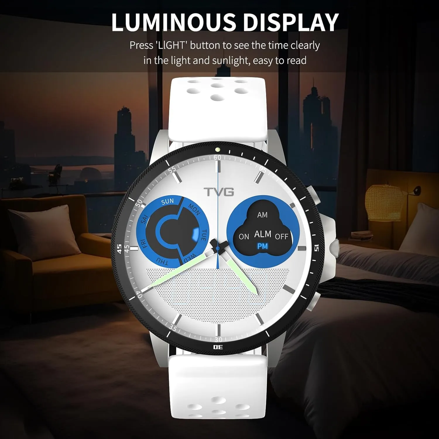 Analog Digital Watches massive ling airborne for Men Analog Quartz Chronograph TVG Luxury 