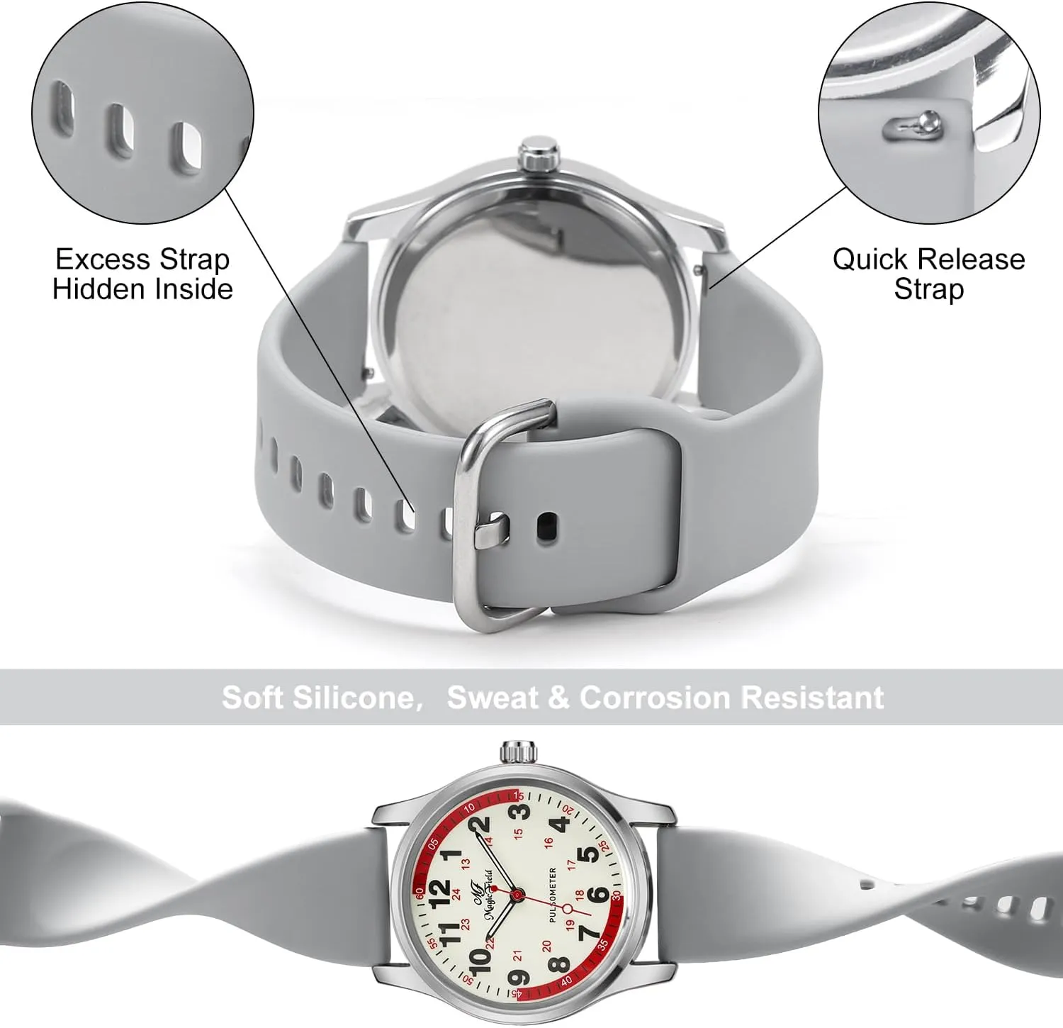 Analog Medical Watches with Second Hand Easy to Read propagate ManChDa Nurse Watch Nursing Watch 