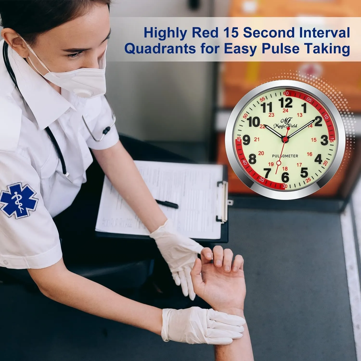 Analog Medical Watches with Second Hand Easy to Read propagate ManChDa Nurse Watch Nursing Watch 