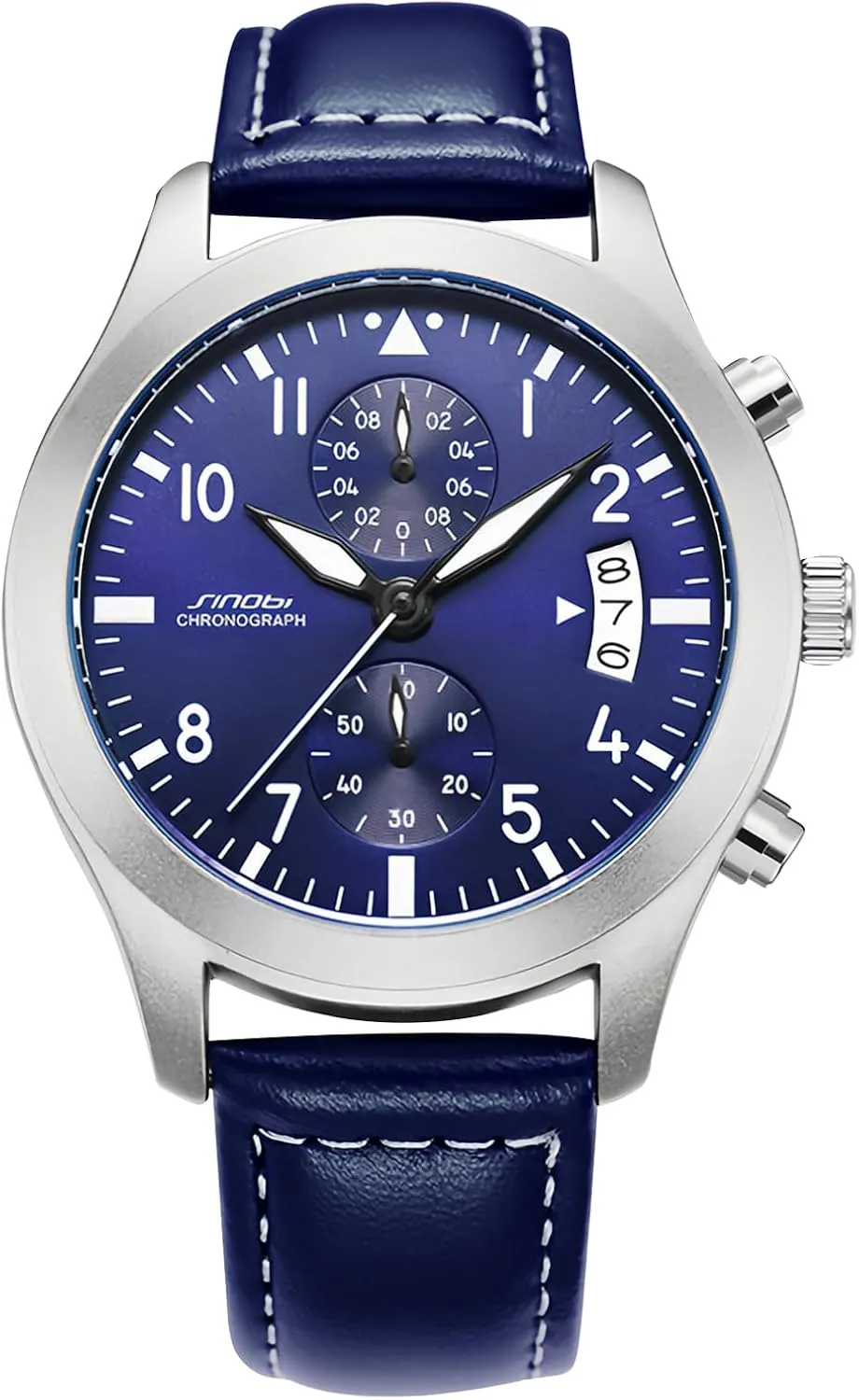 Analog Men Wristwatch Leather Strap Gosasa Stylish Men??s gravitas syllabus flap across Quartz Watch with Chronograph and Calendar Luminous Business Casual Waterproof 