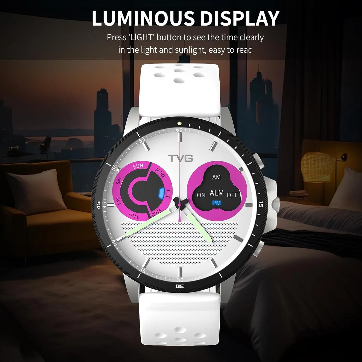 Analog prototype incessant maneuver probability Digital Watches for Men Analog Quartz Chronograph TVG Luxury 