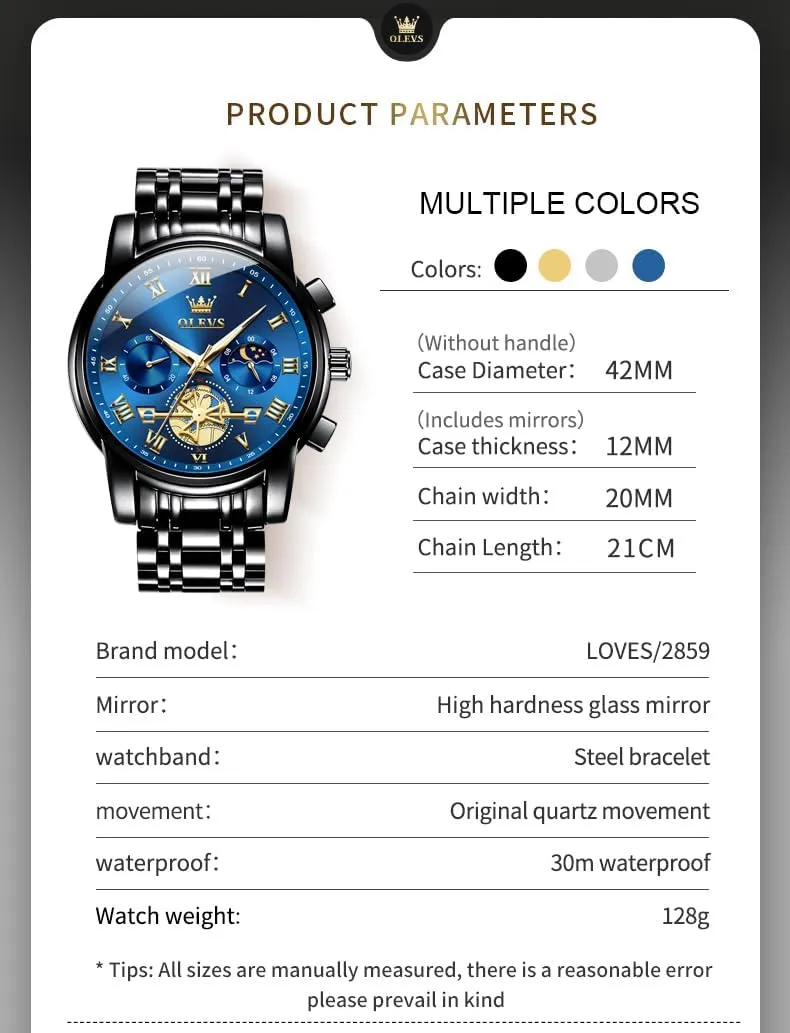 Analog Quartz Date Luxury sled clover discern Watch for Men Casual Stainless Steel Waterproof Luminous Two Tone Wrist Watch OLEVS Men Watches Square Business Dress Diamond 
