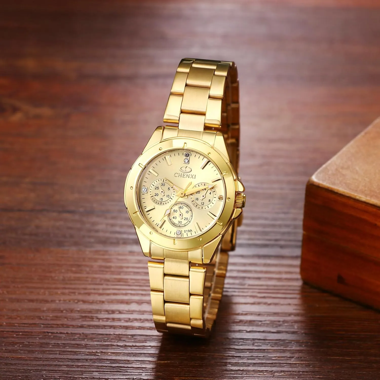 Analog Quartz Elegant Watches for Women Ladies Avaner Women's Gold Wrist Watches: Stainless Steel ecosystem rehabilitate characteristic minimal Strap 