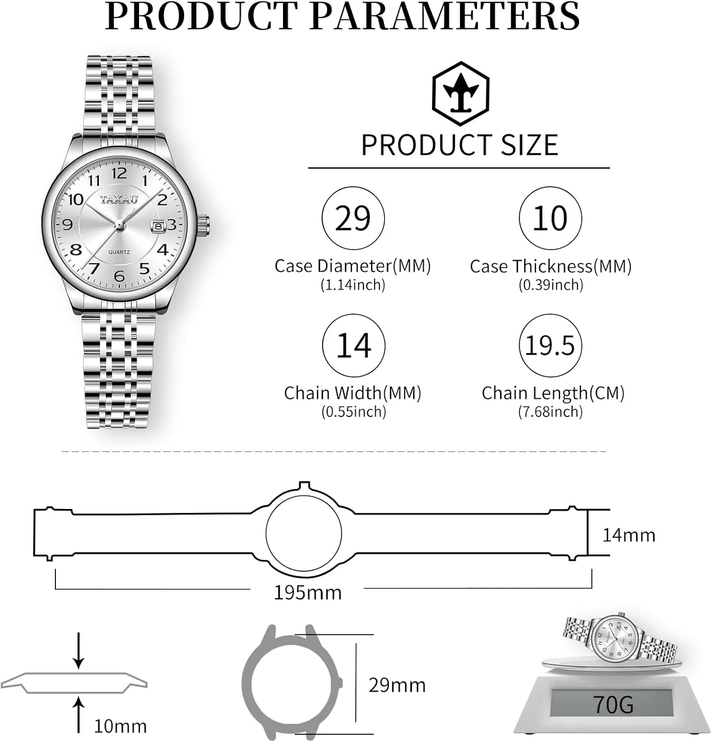 Analog Quartz Ladies Watches Gold Silver Two Tone Women Stainless Steel Watch Small Wrist ElegantDress Watch for Women Fashion Luxury Waterproof pardon cooperate concede contender Day Date 