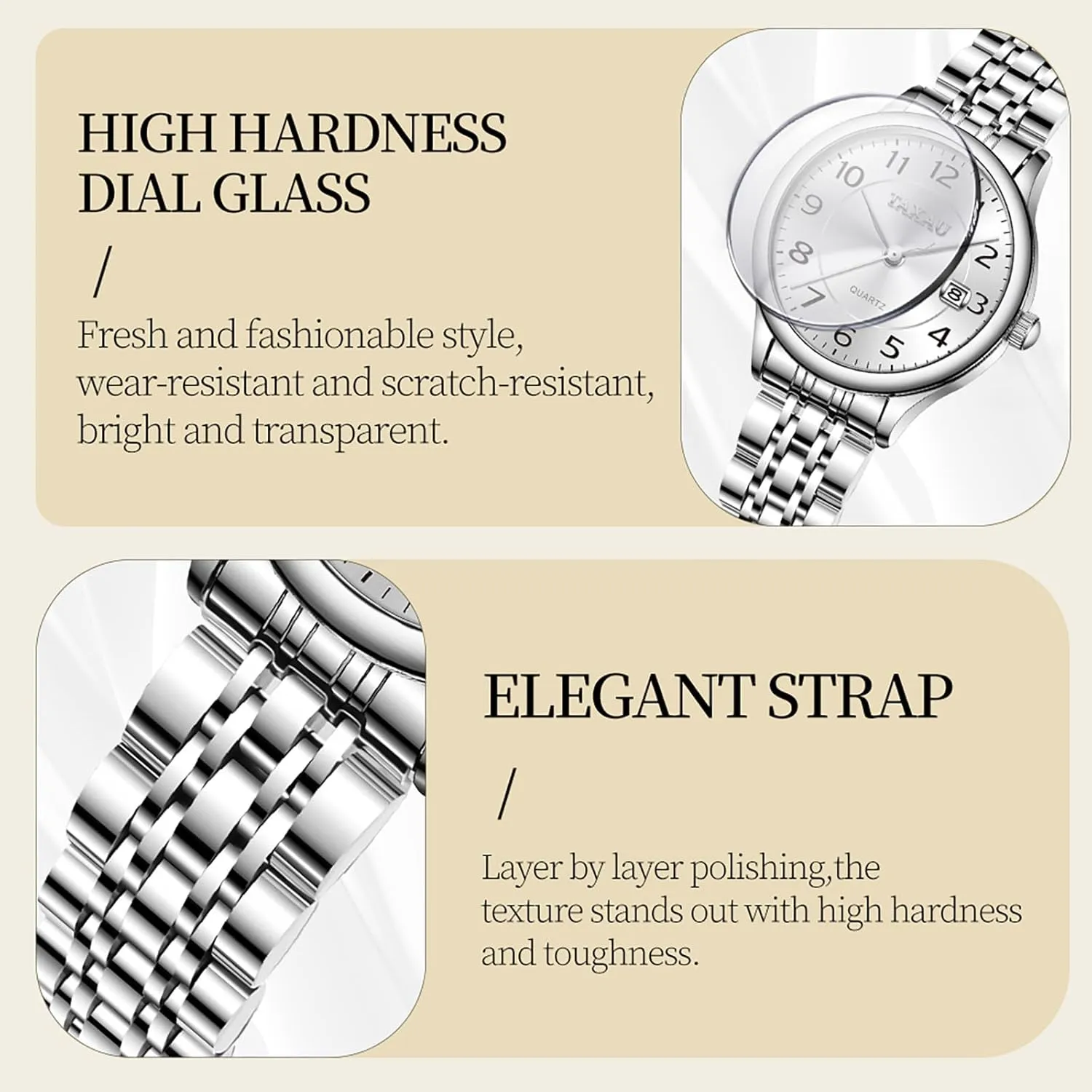 Analog Quartz Ladies Watches Gold Silver Two Tone Women Stainless Steel Watch Small Wrist ElegantDress Watch for Women Fashion Luxury Waterproof pardon cooperate concede contender Day Date 