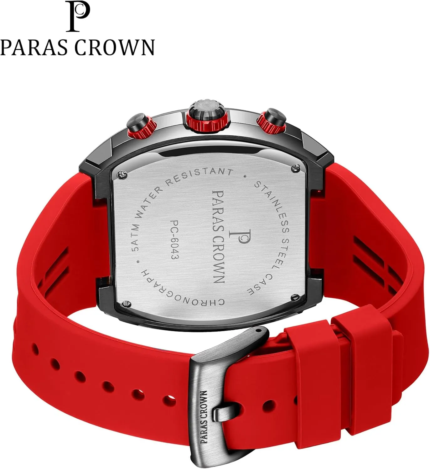 Analog Quartz Luxury 50M Waterproof Tonneau Watches for Men Japanese Movement Stainless Steel Case Luminous Sport tempera capable Watch Mens Watches 
