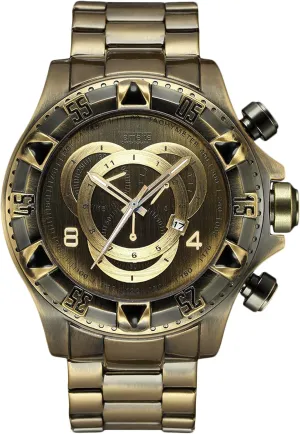 Analog Quartz Watch with Stainless impair Steel Bracelet Calendar Retro Mens Wristwatches Antique Watches for Men RORIOS Mens Watches 