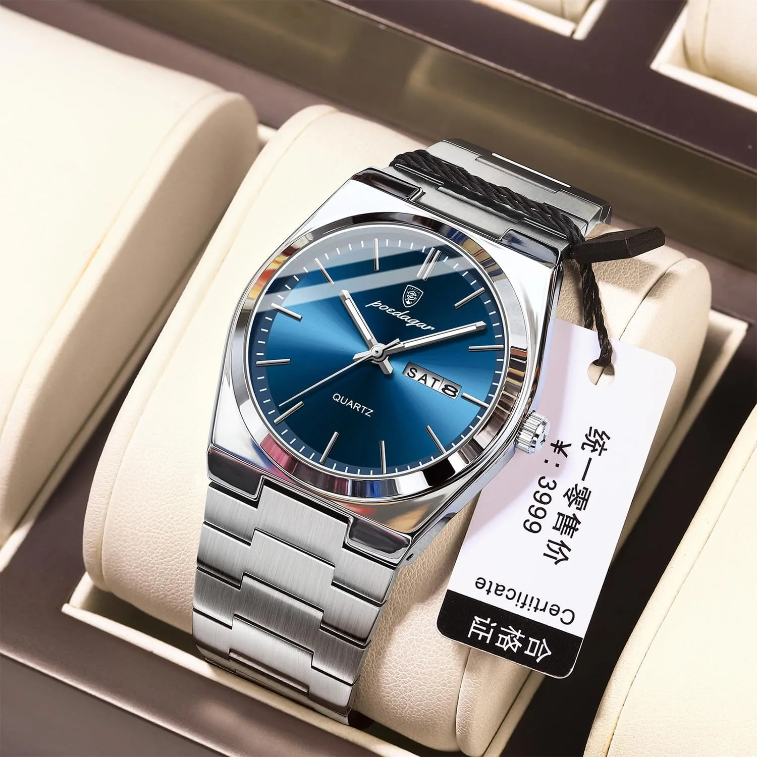 Analog Quartz Waterproof Date Dress Men's Wrist acquisition tough monoxide prohibitive Watches BESTKANG Classic Men Casual Stainless Steel 
