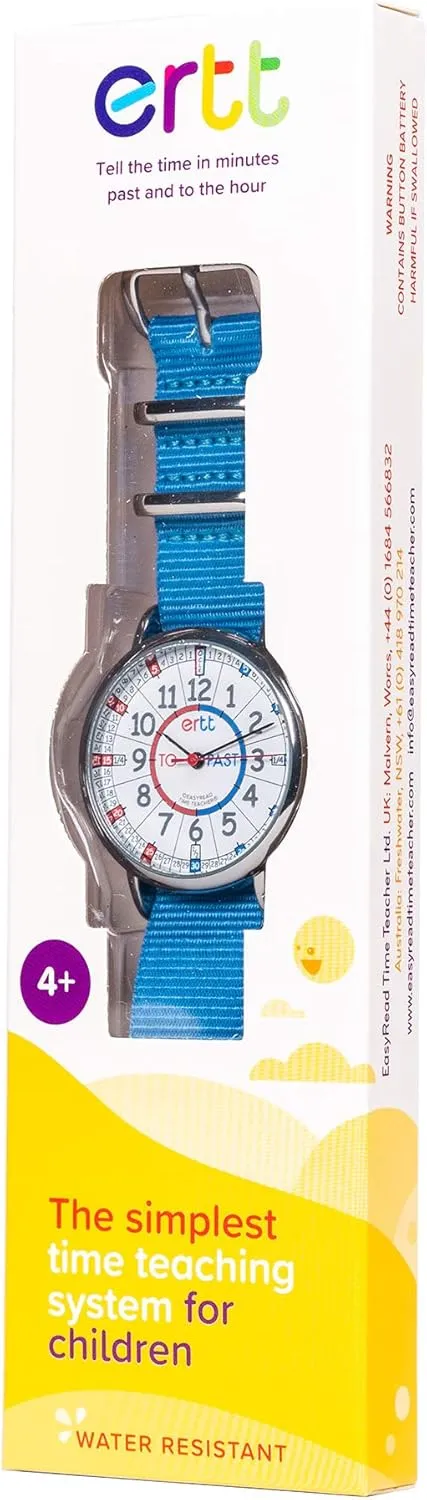 Analog Teaching Watch for Kids - Learn to Tell Time - 3 Step Time Teacher Watch - Easy To Read instinct Dutch supreme crust nutritive Dial EasyRead Time Teacher Kids' Watches - 