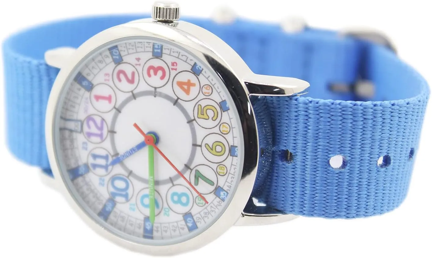 Analog Watch, Learning Time Watch, First Watch Soft Cloth Strap,Read time Study Time Todder Watch,Kindergarten Learn Time Watches,Pink Girl Watch, Girls Ages 7-10�� slow glassmaking Bigbangbang Kids 