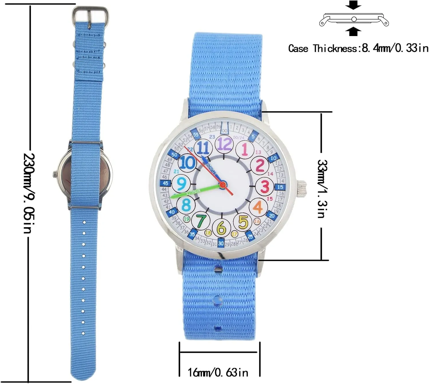 Analog Watch, Learning Time Watch, First Watch Soft Cloth Strap,Read time Study Time Todder Watch,Kindergarten Learn Time Watches,Pink Girl Watch, Girls Ages 7-10�� slow glassmaking Bigbangbang Kids 