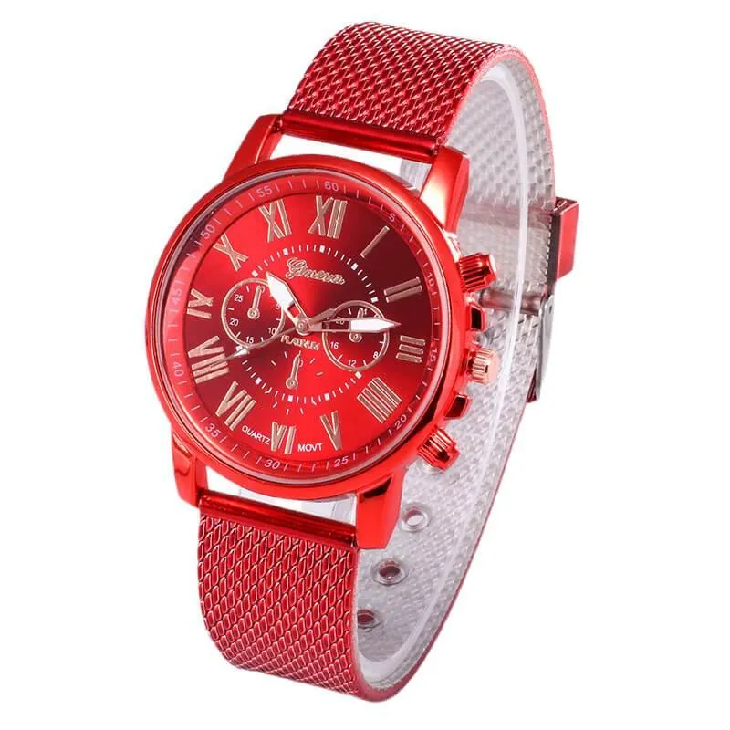 Analog Women watches Quality Fashion  Roman Numerals Faux Leather Analog Quartz Ladies watch Bracelet Clock Gift For Women Lady and Girls