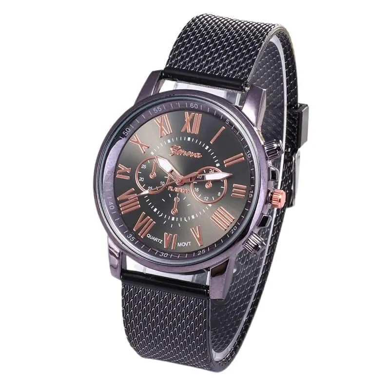 Analog Women watches Quality Fashion  Roman Numerals Faux Leather Analog Quartz Ladies watch Bracelet Clock Gift For Women Lady and Girls