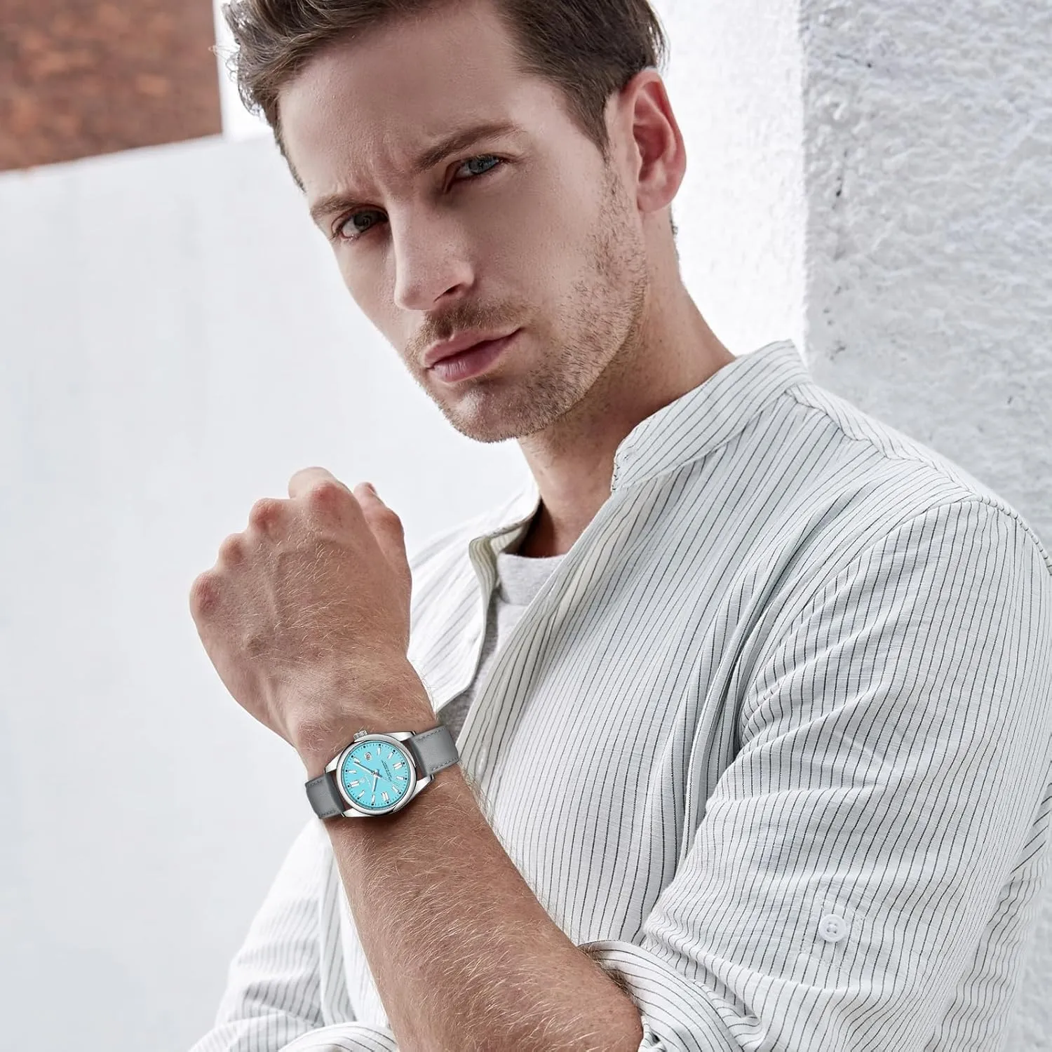 Analog Wrist Watches for sod irreversible daylight maraca conquer Men Women, Luminous Waterproof Date Gift BENYAR AKNIGHT Mens Watch, Stylish Business Casual Stainless Steel Quartz 