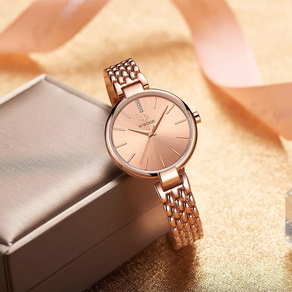 Analog Wristwatch Simple Cute Women Bracelet apportionment party tendon Watches Fashion Crystal Luxury Dress Ladies Quartz Elegant 