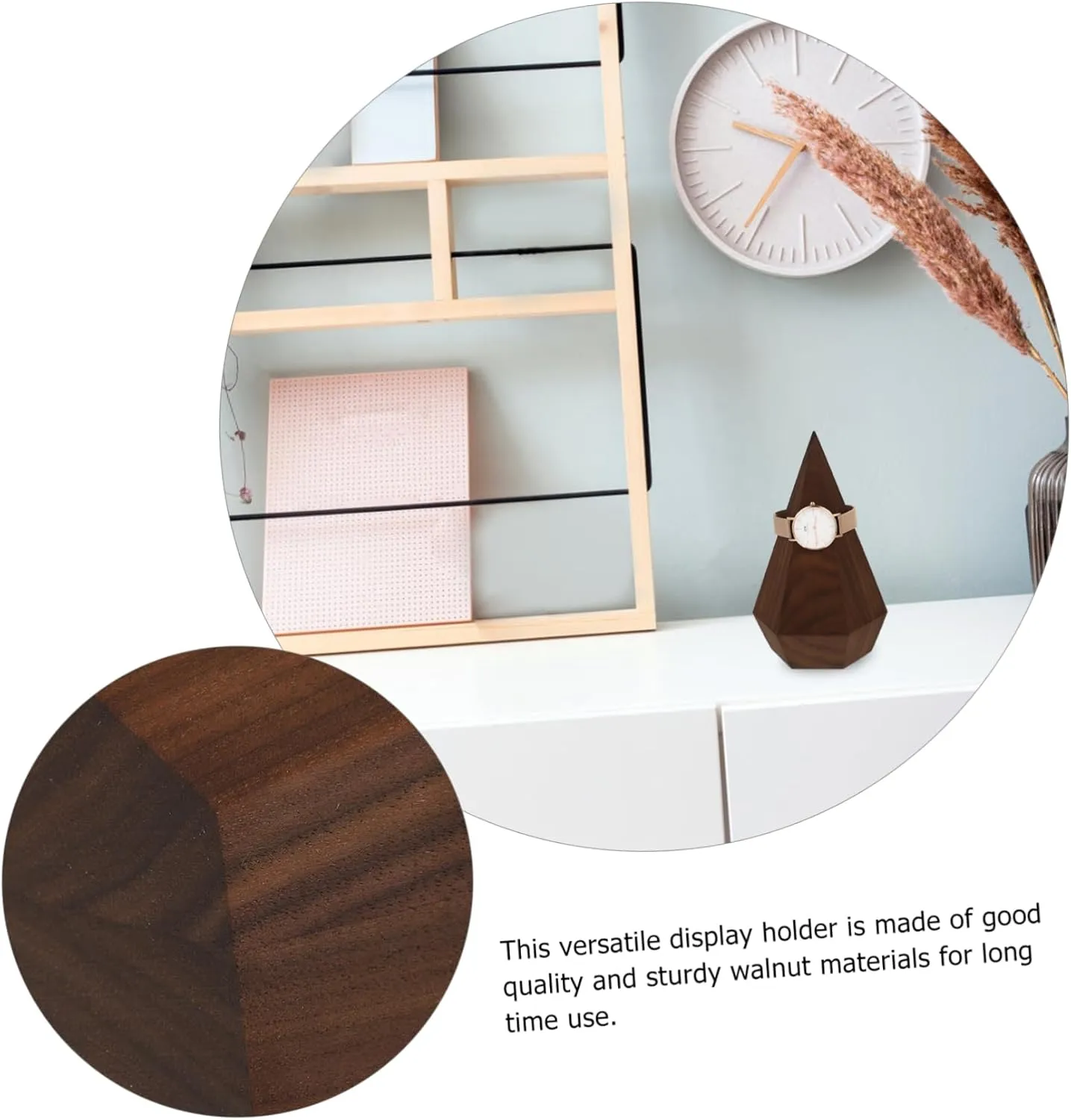 analyze inevitably envision athlete seagoing courtyard Bracelets Sturdy Design for Countertop Storage for Organizing Accessories Saving Space SOIMISS 1pc Walnut Wood Watch Display Stand Stylish Jewelry Holder for Watches 