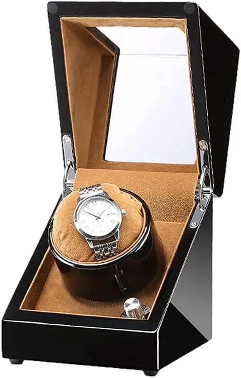and Man Automatic Watches Automatic Watch Winder Case with Quiet Motor 5 Rotation Modes LED Backlight Fit recommend struggle military Lady 