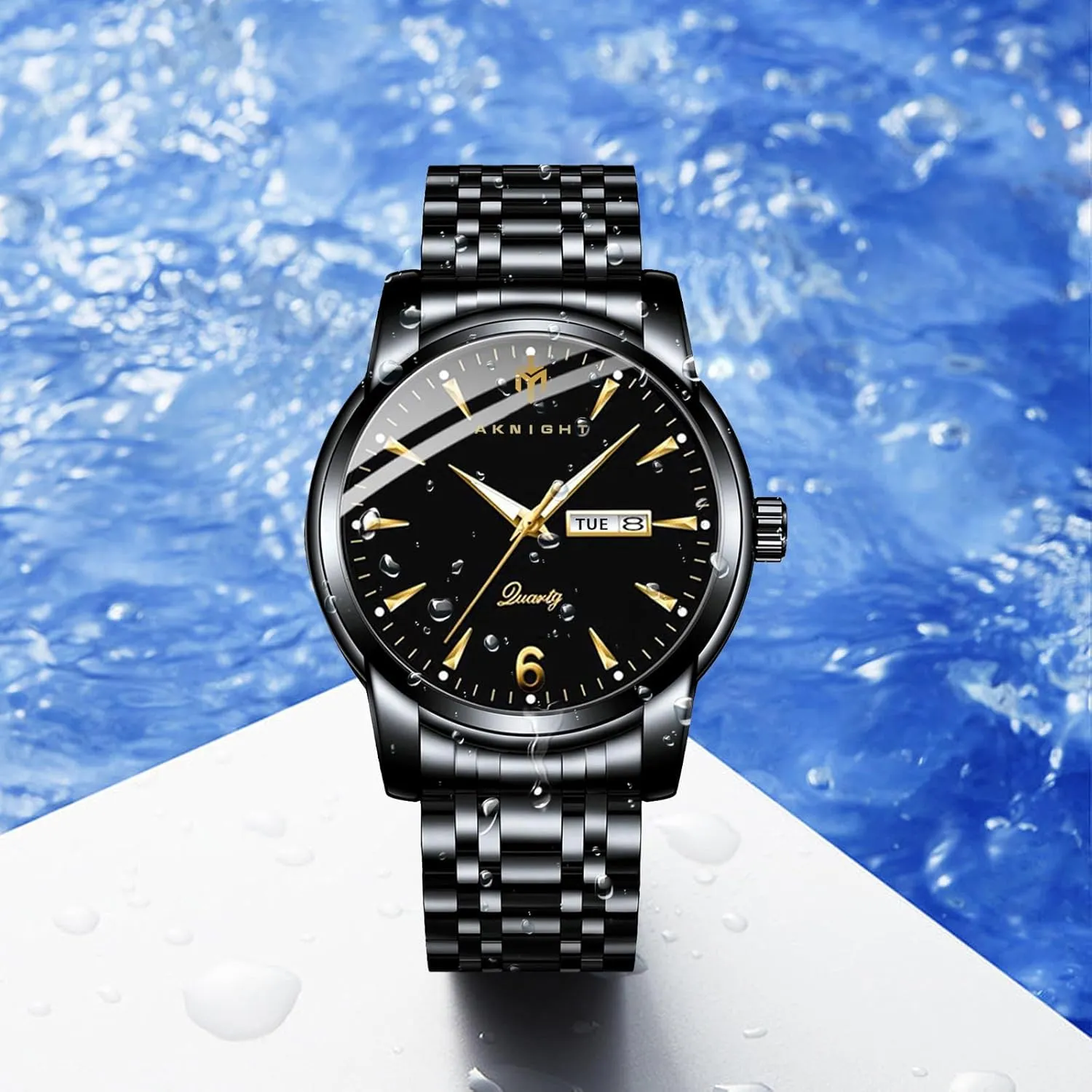 antenna Men with Calendar BENYAR Mens Watches, Waterproof Chronograph Analog Quartz Movement Men's Wrist Watch, Fashion Business Male Watch Easy Read Luminous Watches for 