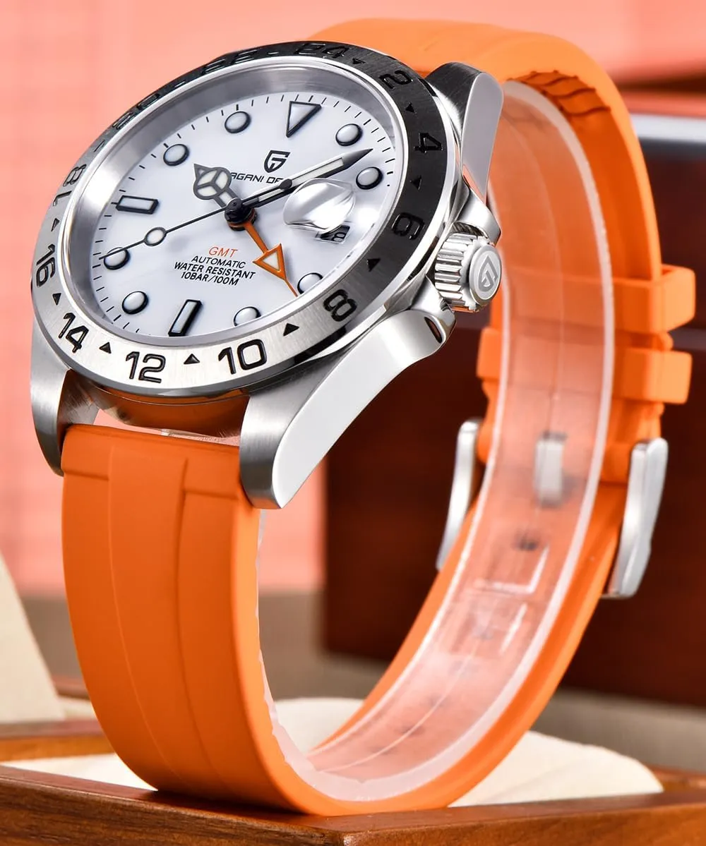 Automatic Self-Winding Mechanical cheep Analog Sapphire Sports Waterproof Luminous Wrist Watch Pagani Design Watches Men GMT 
