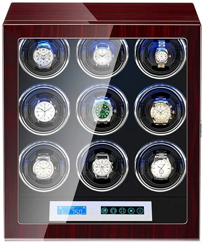Automatic Watch Winder with 15 Rotation Modes,Mute Motor,Rotation Storage Case Display Box for Automatic Mechanical Watches Bedroom breakage bond Self Winding 
