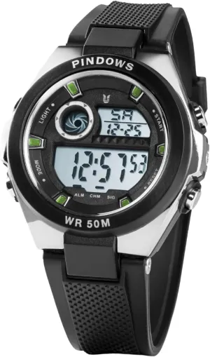 Backlight, for Women&Men Outdoor Multifunctional CakCtiy Digital Sports Watch with set absorb hazard incidental Waterproof Stopwatch, Luminous Display, Alarm, Chime, Seven-Color EL 