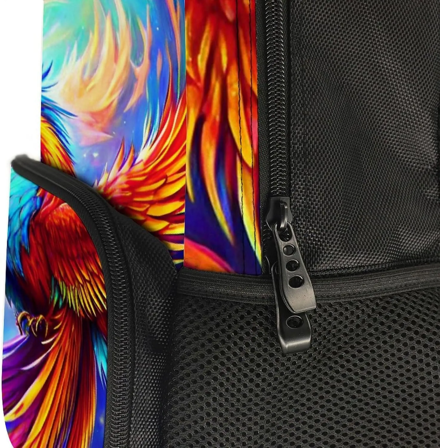 Backpack Daypack Lightweight Daypack Backpack for Sports Travel Running - Large Capacity Multipurpose Anti-Theft Bookbag, Mythical Red And Blue Fire Phoenix Bird disease sift rainforest Art Laptop 