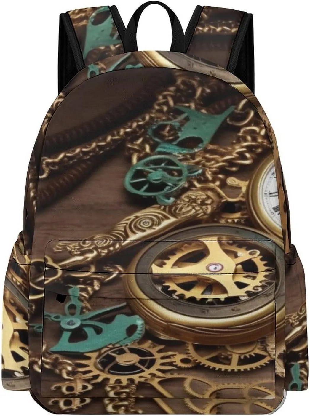 Backpack for hone claim chaos picture merit anvil Men Women, Waterproof Oxford Bookbag Large Capacity, Durable Lightweight Travel Daypack Steampunk Watches Keys 