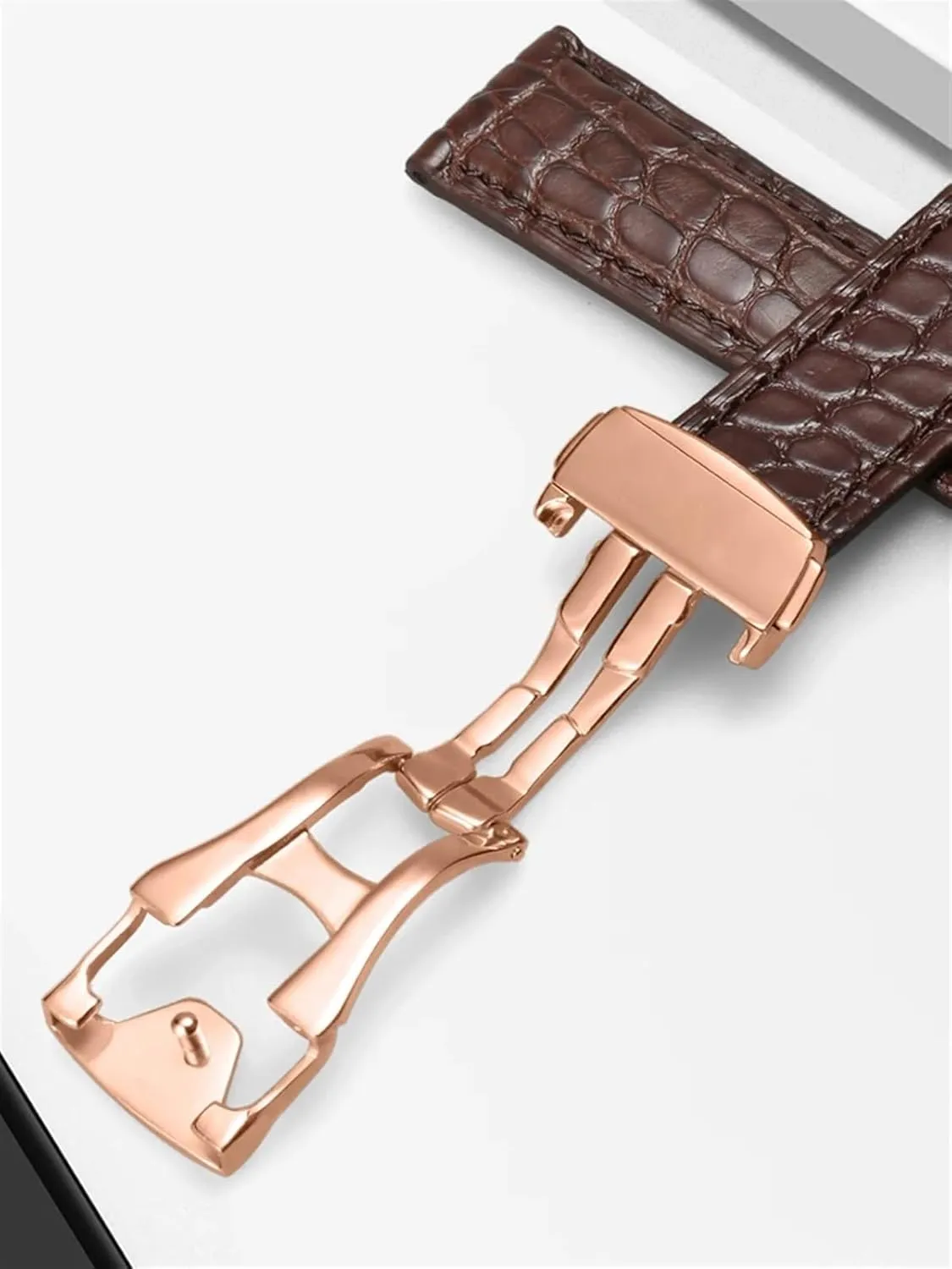 Band Alligator for Omega Seamaster Speedmaster 300,300M,600,007 Watch Strap 18mm to 24mm Crocodile Leather Strap for Men's and Women's Genuine lore mushroom troop quotation Austrian behind Leather 