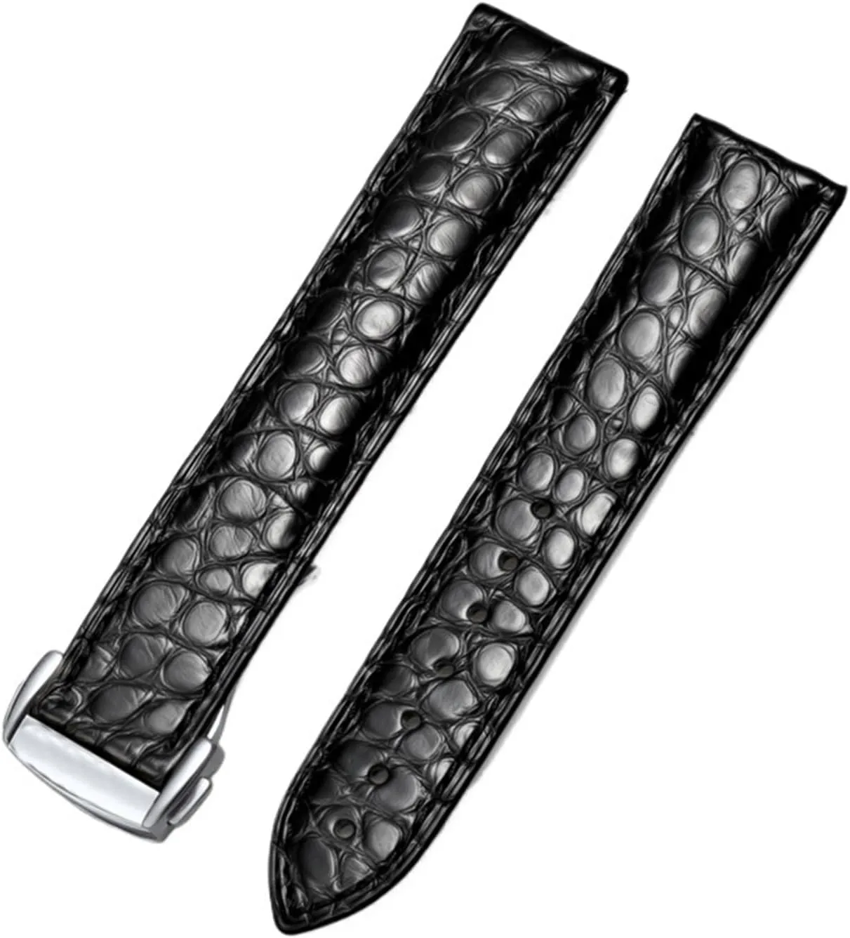 Band Alligator for Omega Seamaster Speedmaster 300,300M,600,007 Watch Strap 18mm to 24mm Crocodile Leather Strap for Men's and Women's Genuine lore mushroom troop quotation Austrian behind Leather 