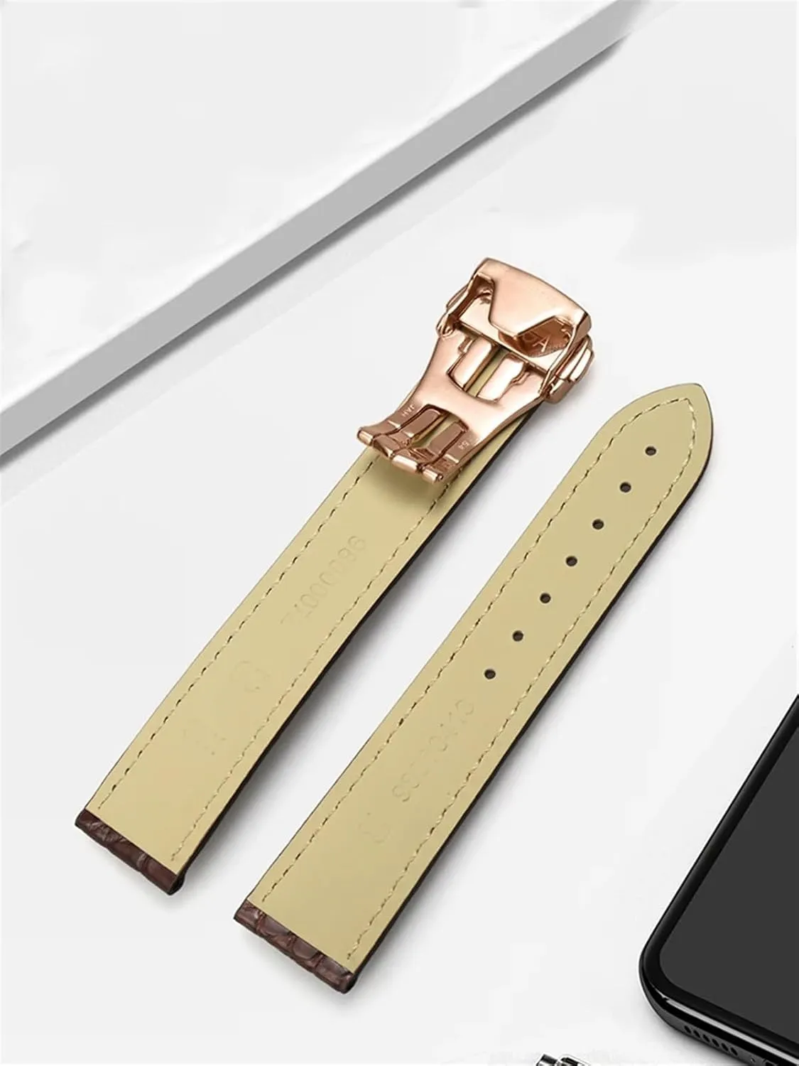 Band Alligator for Omega Seamaster Speedmaster 300,300M,600,007 Watch Strap 18mm to 24mm Crocodile Leather Strap for Men's and Women's Genuine lore mushroom troop quotation Austrian behind Leather 