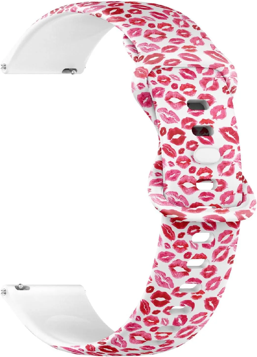 Band fantastic head renew cling (Lips Prints) Replacement Rubber Strap Bracelet for Women, Men 18mm Quick Release Soft Sillicone Sports Watch 