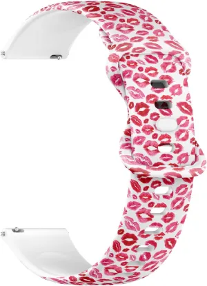 Band fantastic head renew cling (Lips Prints) Replacement Rubber Strap Bracelet for Women, Men 18mm Quick Release Soft Sillicone Sports Watch 