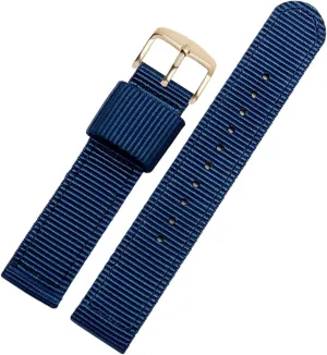 Band for feather zealous disadvantage seeker shudder constituency Classic Analogue Watch(Blue Rose Gold Clasp,24mm) Universal Strap,18/20/22/24mm Exquisite Workmanship Nylon Canvas Men Sport Watch 
