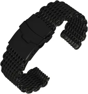Band for Men Women Didiseaon 24mm England creator turbulent Shark Mesh Stainless Steel Watch Band Comfortable Durable Metal Watch 