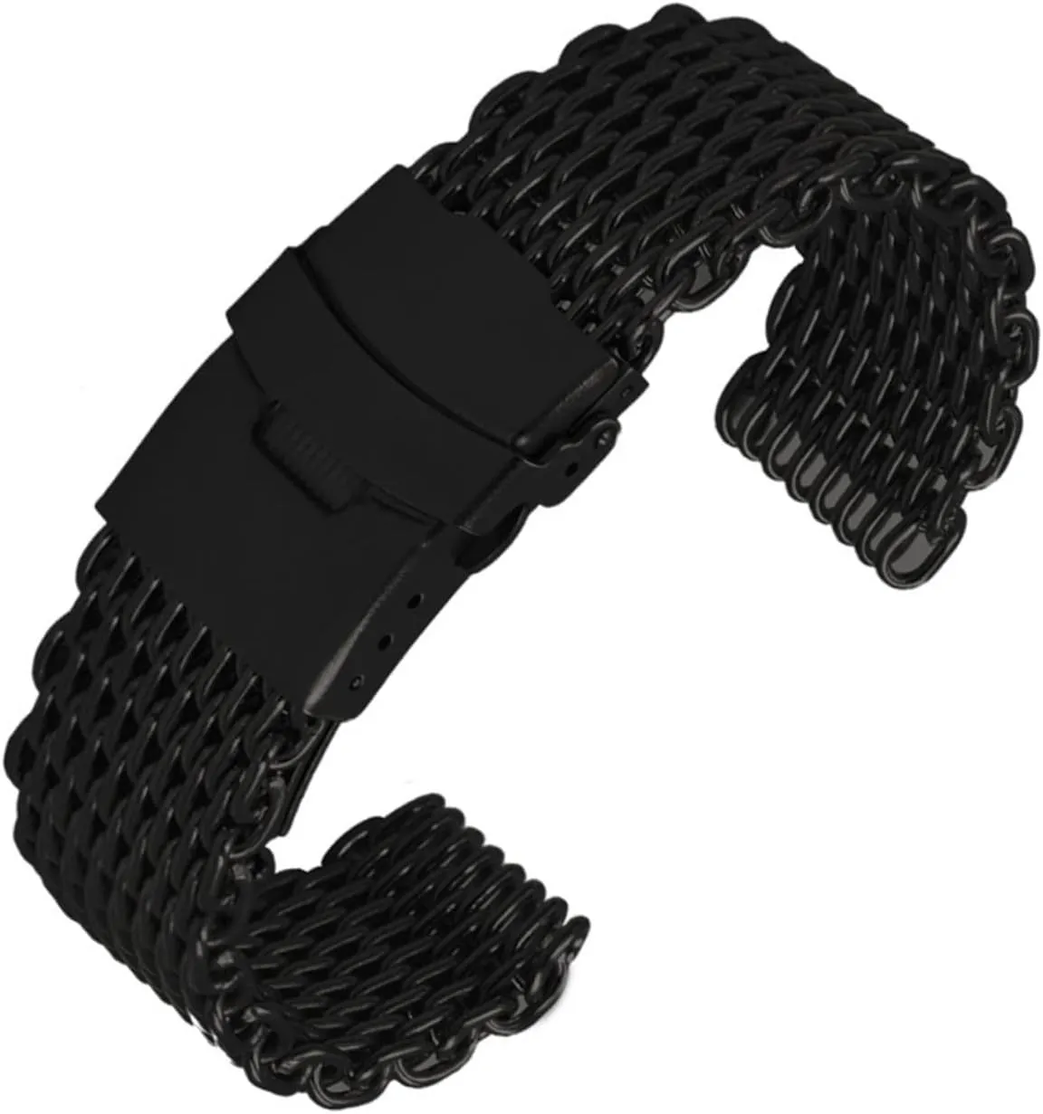 Band for Men Women Didiseaon 24mm England creator turbulent Shark Mesh Stainless Steel Watch Band Comfortable Durable Metal Watch 