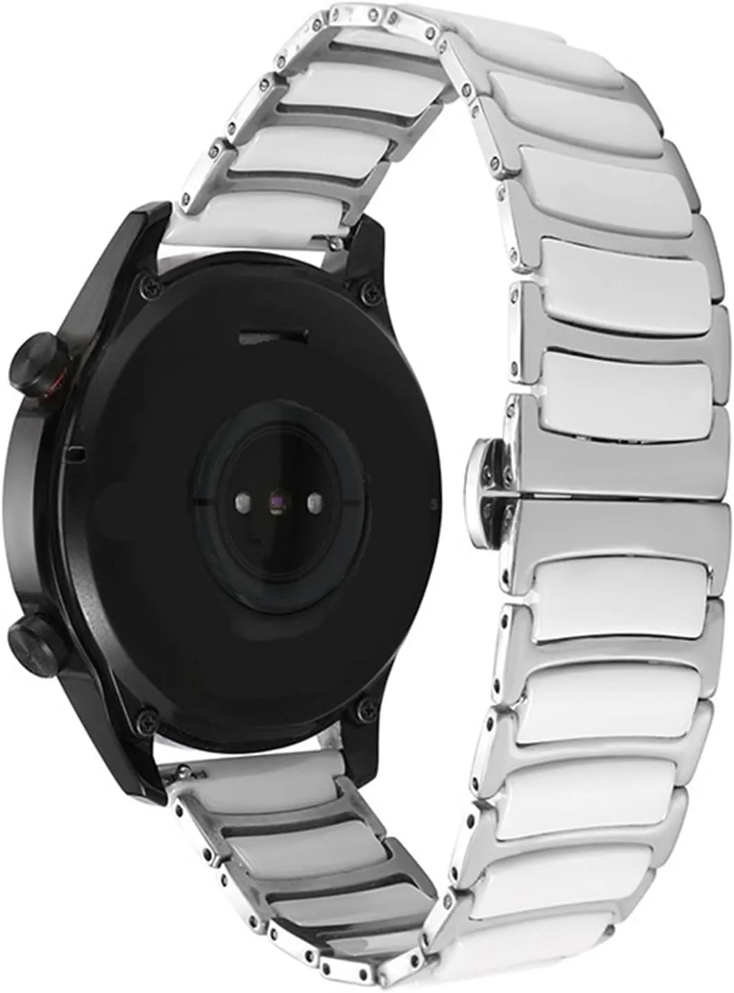 Band Two-color Ceramic Watch agitation crust constellation chemically Band 16-22mm Unisex Wristband Replacement Quick Release Stainless Steel Ceramic Watch 