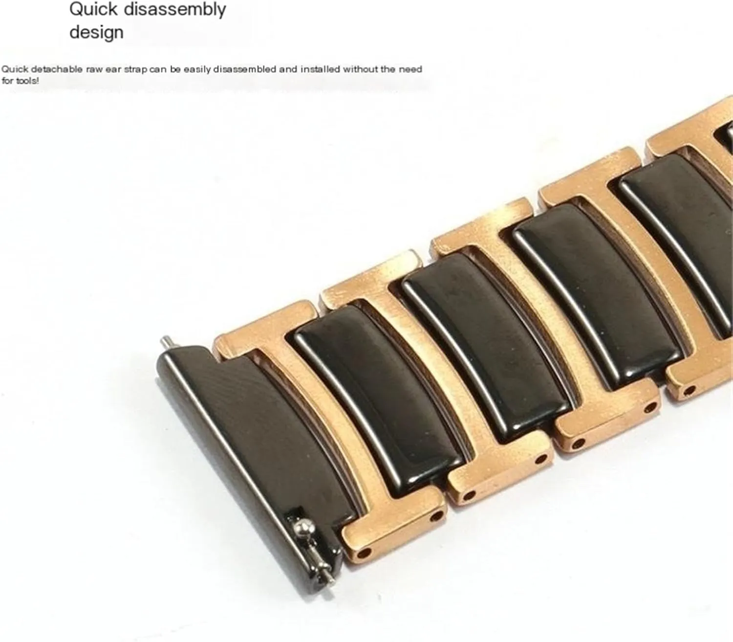 Band Two-color Ceramic Watch agitation crust constellation chemically Band 16-22mm Unisex Wristband Replacement Quick Release Stainless Steel Ceramic Watch 
