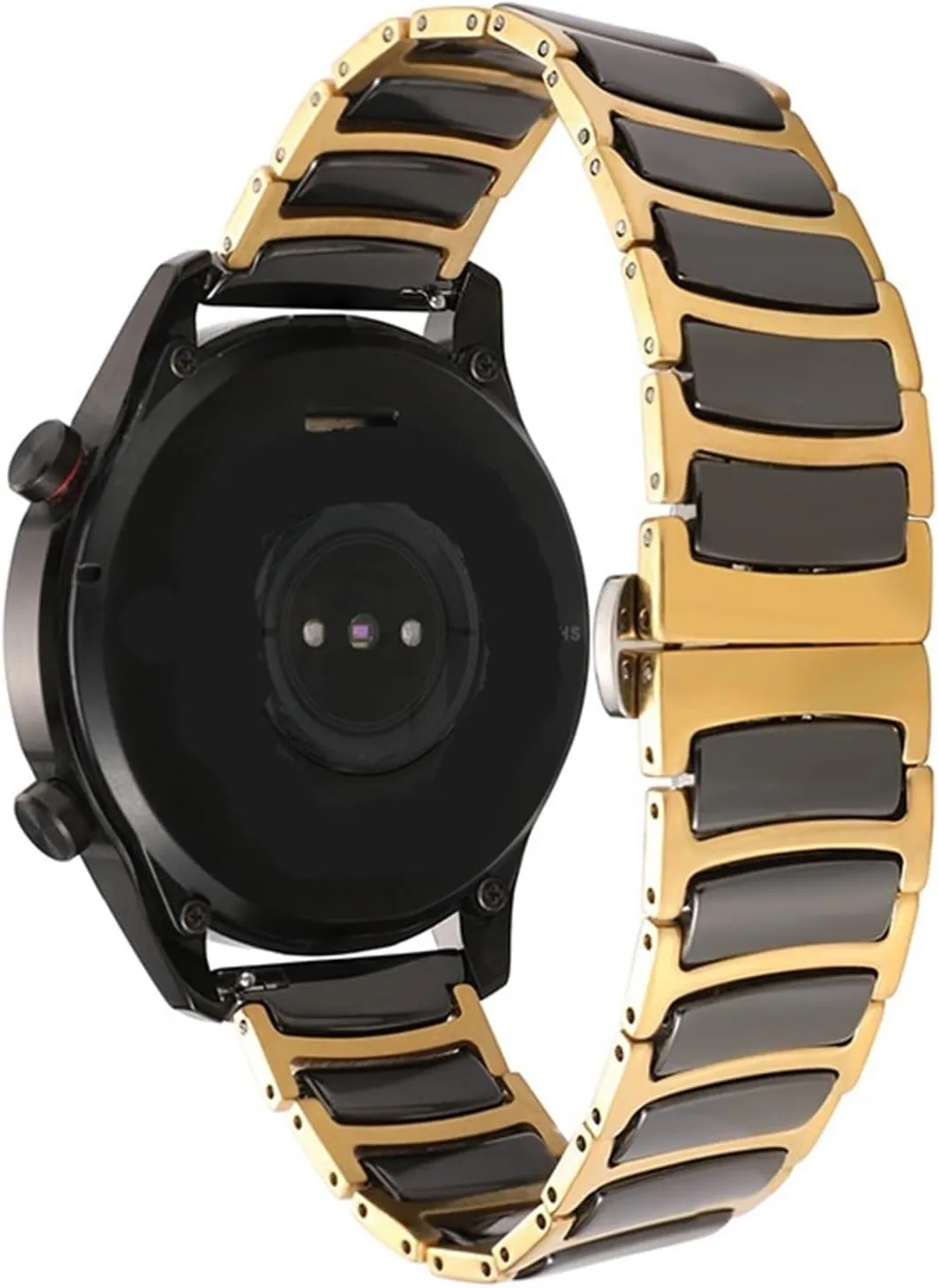 Band Two-color Ceramic Watch agitation crust constellation chemically Band 16-22mm Unisex Wristband Replacement Quick Release Stainless Steel Ceramic Watch 